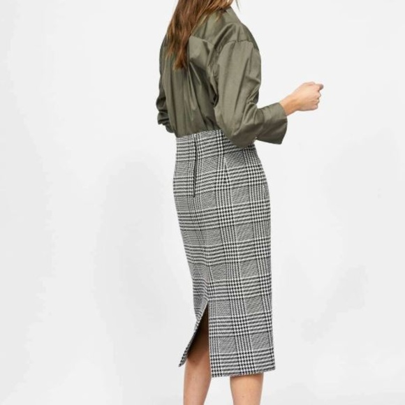 Plaid High Waist Pencil Skirt | Zara - Picture 8 of 8